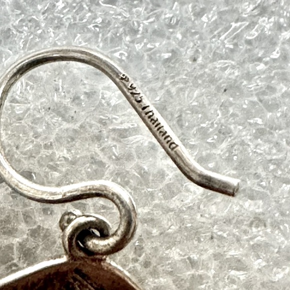 Silpada RARE Vintage Sterling Silver Cutout Earrings w/Hanging Pearls - Picture 7 of 7